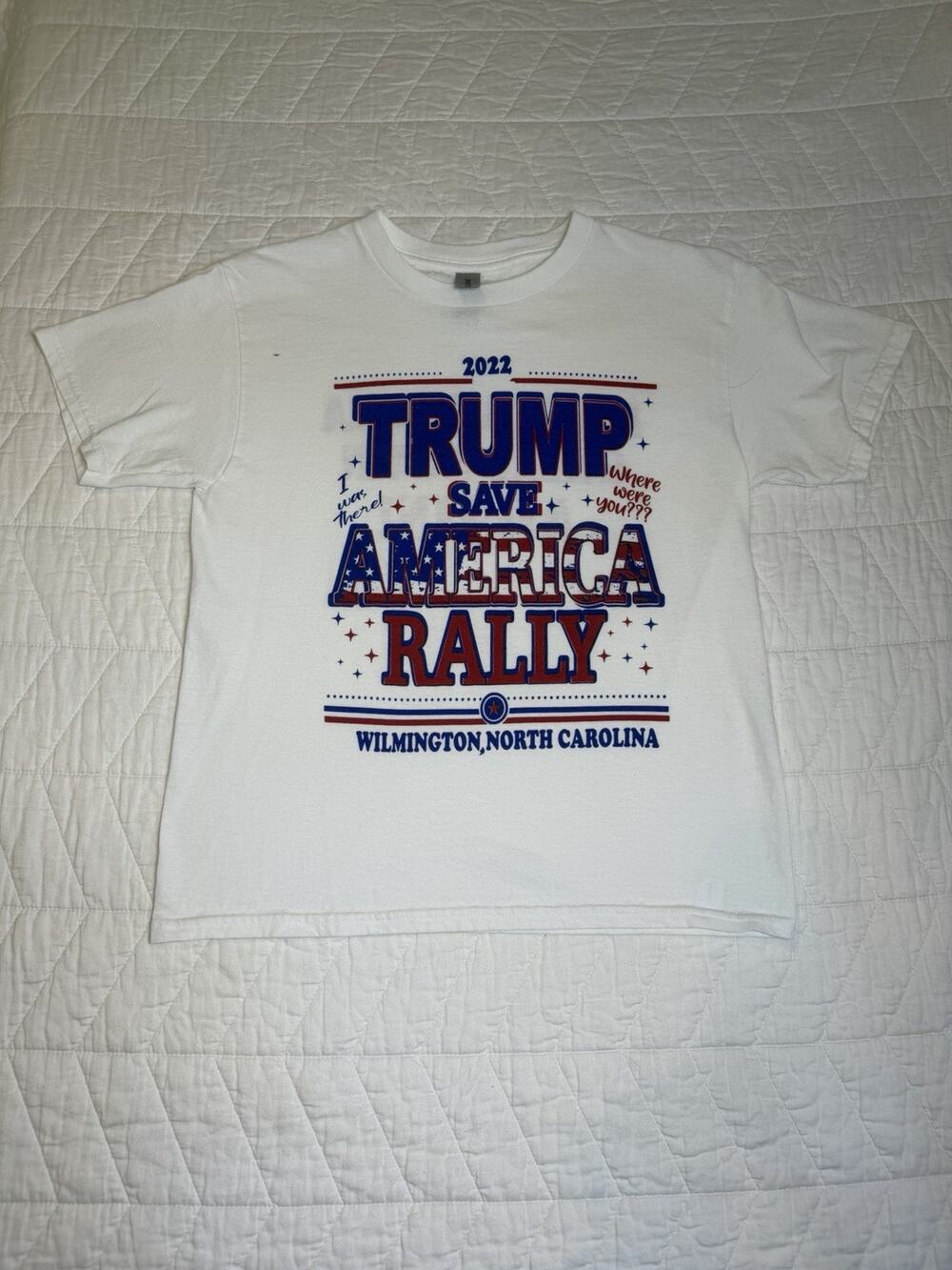 Trump tshirt Save America Rally Wilmington North Carolina size kid Medium